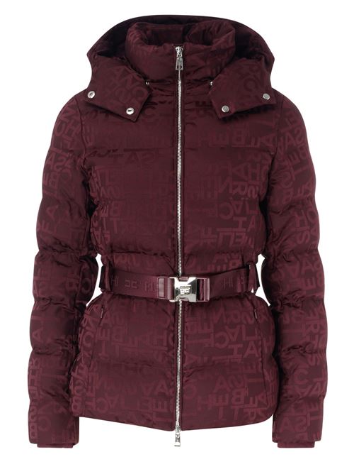 Short down jacket in nylon jacquard lettering ELISABETTA FRANCHI | PI70D46E2.CG3